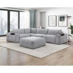 9155GY-OT Ottoman with Caster - Image 6