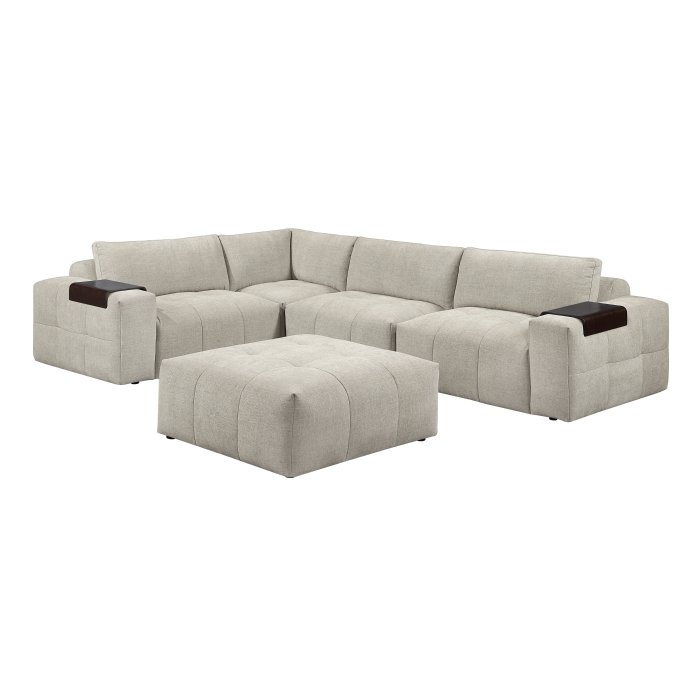 9155TP-51L1ROT_noBG_front__l.jpg 9155TP*51L1ROT 5-Piece Modular Sectional with Ottoman - Image 1