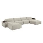 9155TP*61L1R2OT 6-Piece Modular Sectional with Two Ottomans