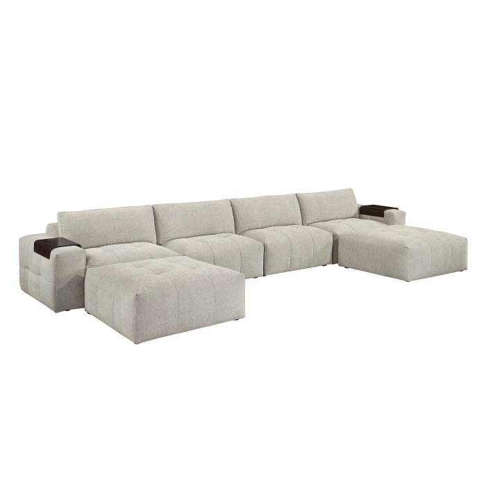 9155TP-61L1R2OT_noBG_side_1__l.jpg 9155TP*61L1R2OT 6-Piece Modular Sectional with Two Ottomans - Image 1