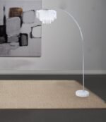 SHIRLEY 86-INCH HANGING CRYSTAL ARC METAL FLOOR LAMP CHROME - Image 2