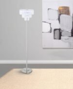 ANYA 61-INCH HANGING CRYSTAL METAL FLOOR LAMP CHROME - Image 2