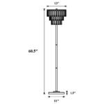 ANYA 61-INCH HANGING CRYSTAL METAL FLOOR LAMP CHROME - Image 3