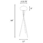 LAYTON WHITE ORB SHADE TRIPOD FLOOR LAMP BLACK - Image 4