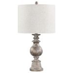 BRIE 28-INCH DRUM SHADE URN TABLE LAMP ANTIQUE GOLD