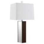 ELENA 30-INCH SQUARE TAPERED MIRRORED TABLE LAMP BROWN