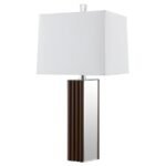 ELENA 30-INCH SQUARE TAPERED MIRRORED TABLE LAMP BROWN - Image 4