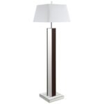 ELENA 67-INCH SQUARE TAPERED MIRRORED FLOOR LAMP BROWN