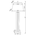ELENA 67-INCH SQUARE TAPERED MIRRORED FLOOR LAMP BROWN - Image 5