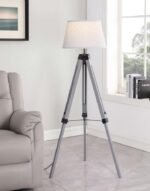 DAYTON 56-INCH EMPIRE SHADE METAL TRIPOD FLOOR LAMP GREY - Image 2