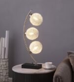CLAUDIA 30-INCH WOVEN SPHERICAL METAL TABLE LAMP BLACK - Image 2