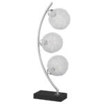 CLAUDIA 30-INCH WOVEN SPHERICAL METAL TABLE LAMP BLACK