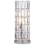 WANDA 20-INCH CRYSTAL SHADE BEDSIDE TABLE LAMP SILVER