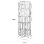 WANDA 20-INCH CRYSTAL SHADE BEDSIDE TABLE LAMP SILVER - Image 3