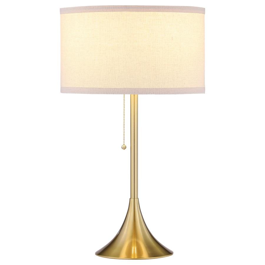 920241_02x900.jpg ELMIRA 24-INCH DRUM SHADE METAL TABLE LAMP GOLD - Image 1