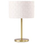 RAMIRO 66-INCH DRUM SHADE METAL BEDSIDE TABLE LAMP GOLD