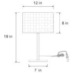 RAMIRO 66-INCH DRUM SHADE METAL BEDSIDE TABLE LAMP GOLD - Image 3