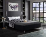 Ghost Velvet Upholstered Bed - Image 2