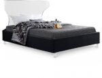 Ghost Velvet Upholstered Bed