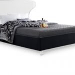 Ghost Velvet Upholstered Bed