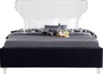 Ghost Velvet Upholstered Bed - Image 3