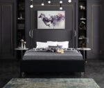 Ghost Velvet Upholstered Bed - Image 4