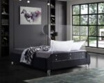 Ghost Velvet Upholstered Bed - Image 6