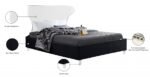 Ghost Velvet Upholstered Bed - Image 8