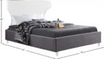 Ghost Velvet Upholstered Bed - Image 7