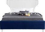 Ghost Velvet Upholstered Bed - Image 3