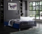 Ghost Velvet Upholstered Bed - Image 6