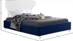 Ghost Velvet Upholstered Bed - Image 7