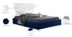 Ghost Velvet Upholstered Bed - Image 8