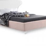 Ghost Velvet Upholstered Bed