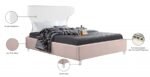 Ghost Velvet Upholstered Bed - Image 8