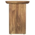 FLETCHER OVAL SOLID MANGO WOOD ACCENT SIDE TABLE BROWN - Image 7