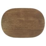 FLETCHER OVAL SOLID MANGO WOOD ACCENT SIDE TABLE BROWN - Image 10