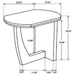 FLETCHER OVAL SOLID MANGO WOOD ACCENT SIDE TABLE BROWN - Image 11