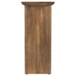 FLETCHER OVAL SOLID MANGO WOOD ENTRYWAY CONSOLE TABLE BROWN - Image 7