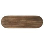 FLETCHER OVAL SOLID MANGO WOOD ENTRYWAY CONSOLE TABLE BROWN - Image 10