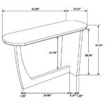 FLETCHER OVAL SOLID MANGO WOOD ENTRYWAY CONSOLE TABLE BROWN - Image 11