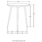 ACHESON ROUND MARBLE TOP SIDE TABLE WHITE AND GOLD - Image 3