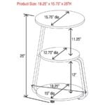 HILLY 3-TIER ROUND ACCENT SIDE TABLE WHITE AND BLACK - Image 10