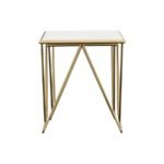 BETTE 2-PIECE MARBLE TOP NESTING TABLE SET WHITE AND GOLD - Image 6