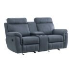 9301BUE-2 Double Glider Reclining Love Seat with Center Console - Image 2