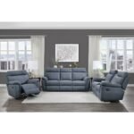 9301BUE-3 Double Reclining Sofa with Center Drop-Down Cup Holders - Image 7