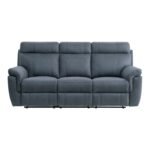 9301BUE-3 Double Reclining Sofa with Center Drop-Down Cup Holders