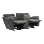 9301GRY-2 Double Glider Reclining Love Seat with Center Console - Image 4