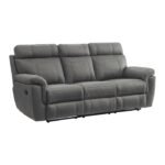 9301GRY-3 Double Reclining Sofa with Center Drop-Down Cup Holders - Image 2