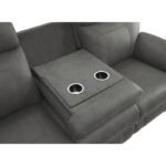 9301GRY-3 Double Reclining Sofa with Center Drop-Down Cup Holders - Image 5